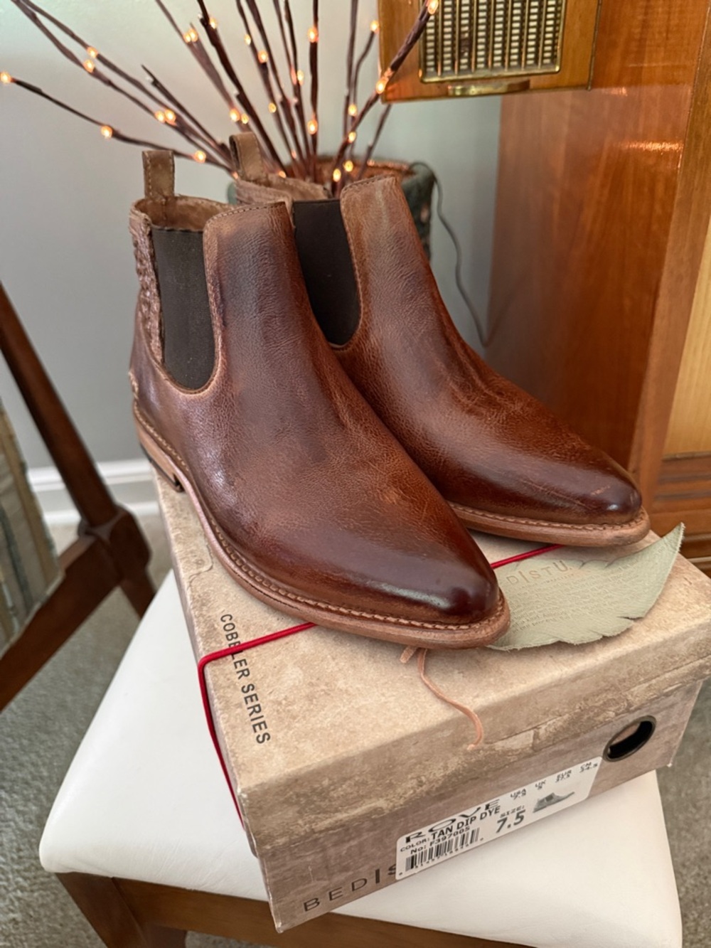Bed | Stu •7.5• Rove Tan Dip Dye Booties - Picture 2 of 7